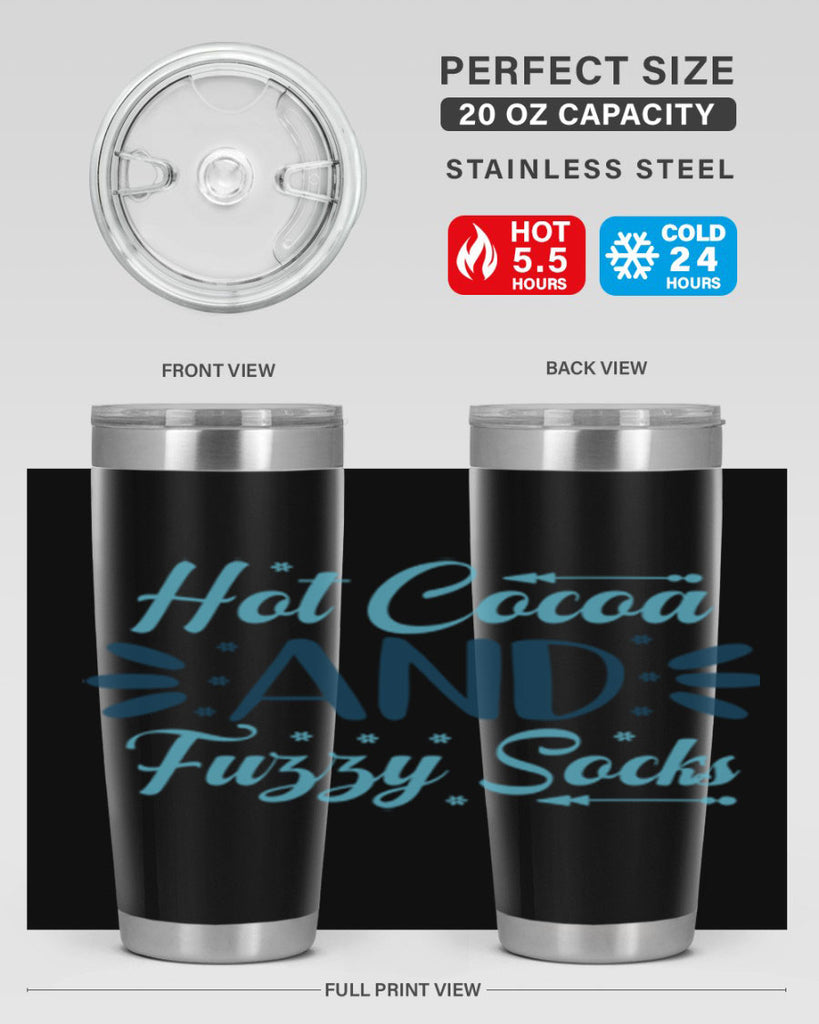 hot cocoa and fuzzy socks 208#- winter- Tumbler
