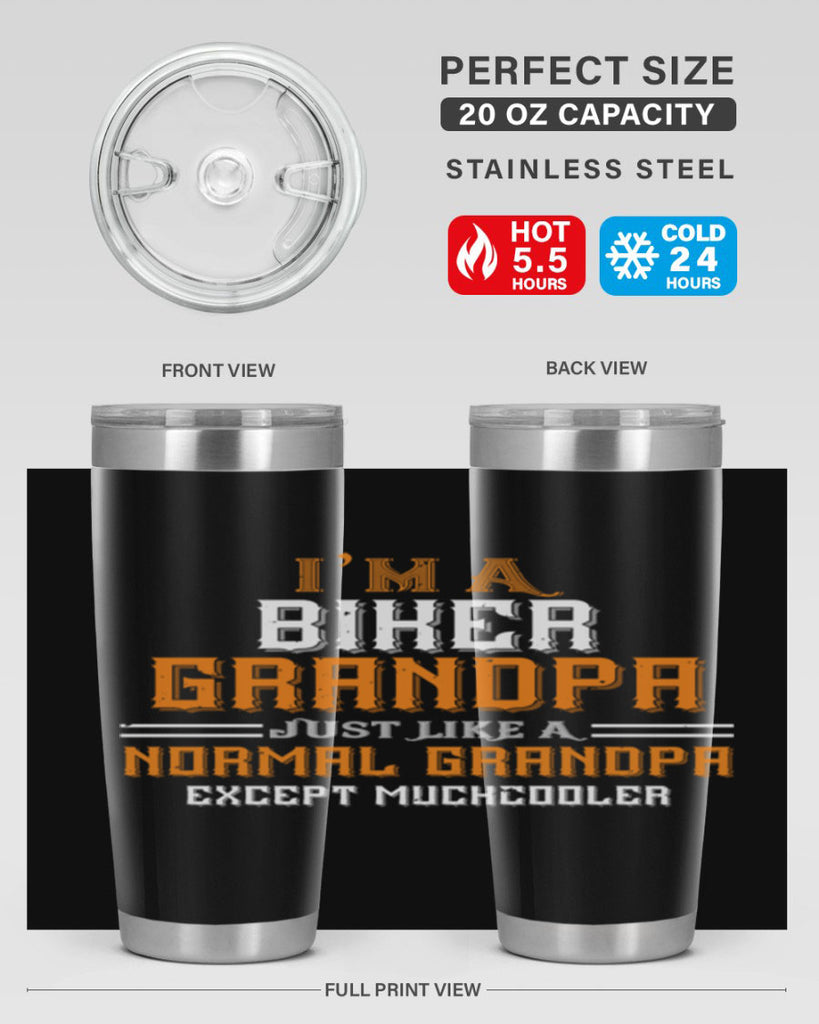 im a biker grandpa just like a normal grandpa except muchcooler 38#- grandpa - papa- Tumbler