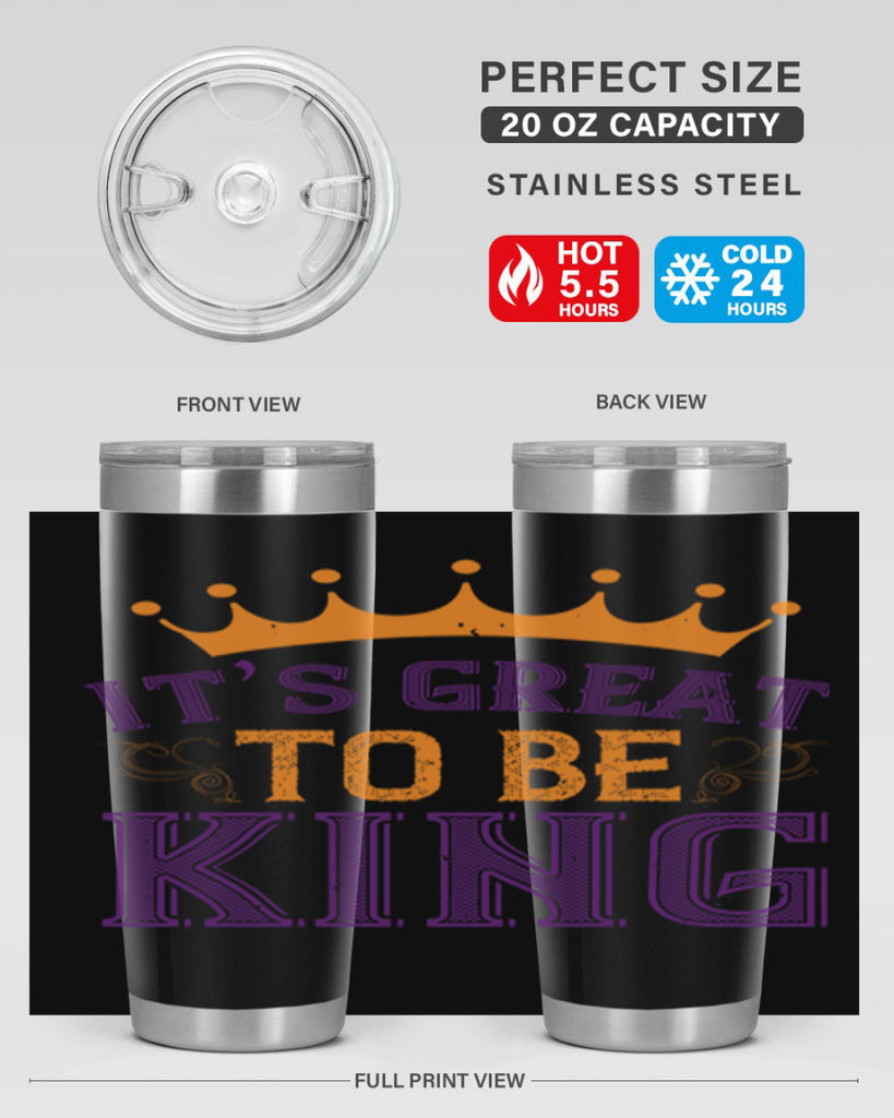 it’s great to be king 61#- mardi gras- Tumbler