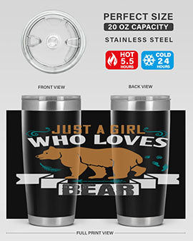 just a girl who loves bear 19#- Bears- Tumbler