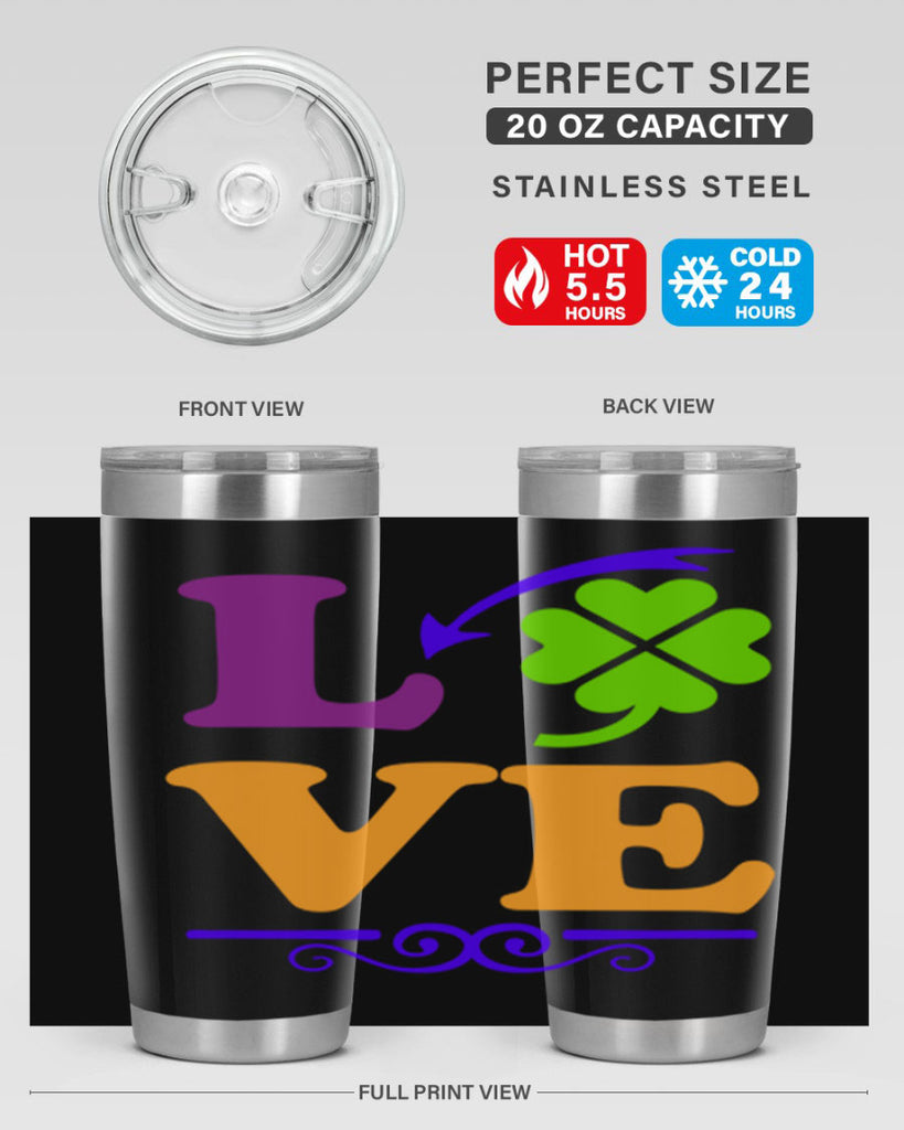 love 18#- mardi gras- Tumbler