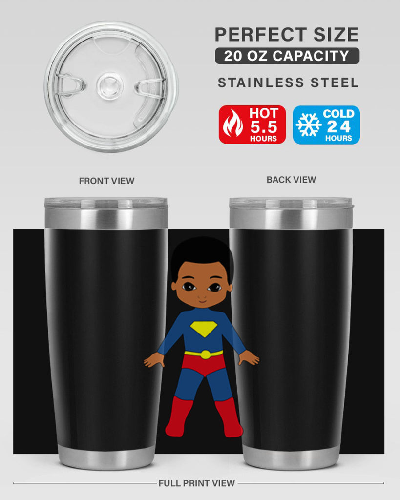 super kid 2#- black men - boys- tumbler