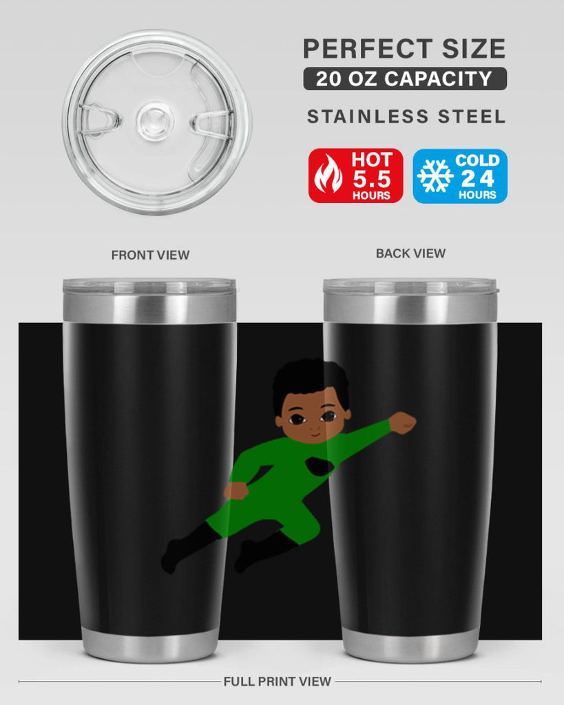 super kid 6#- black men - boys- tumbler