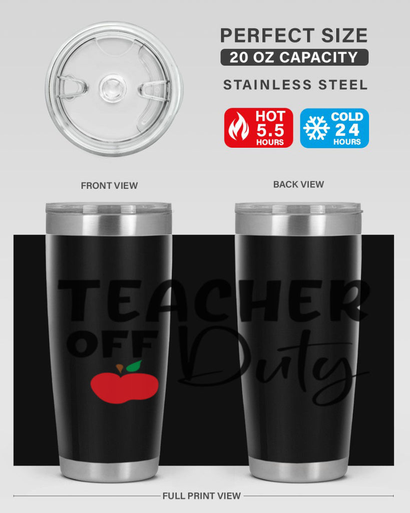 teacher off duty Style 140#- teacher- tumbler