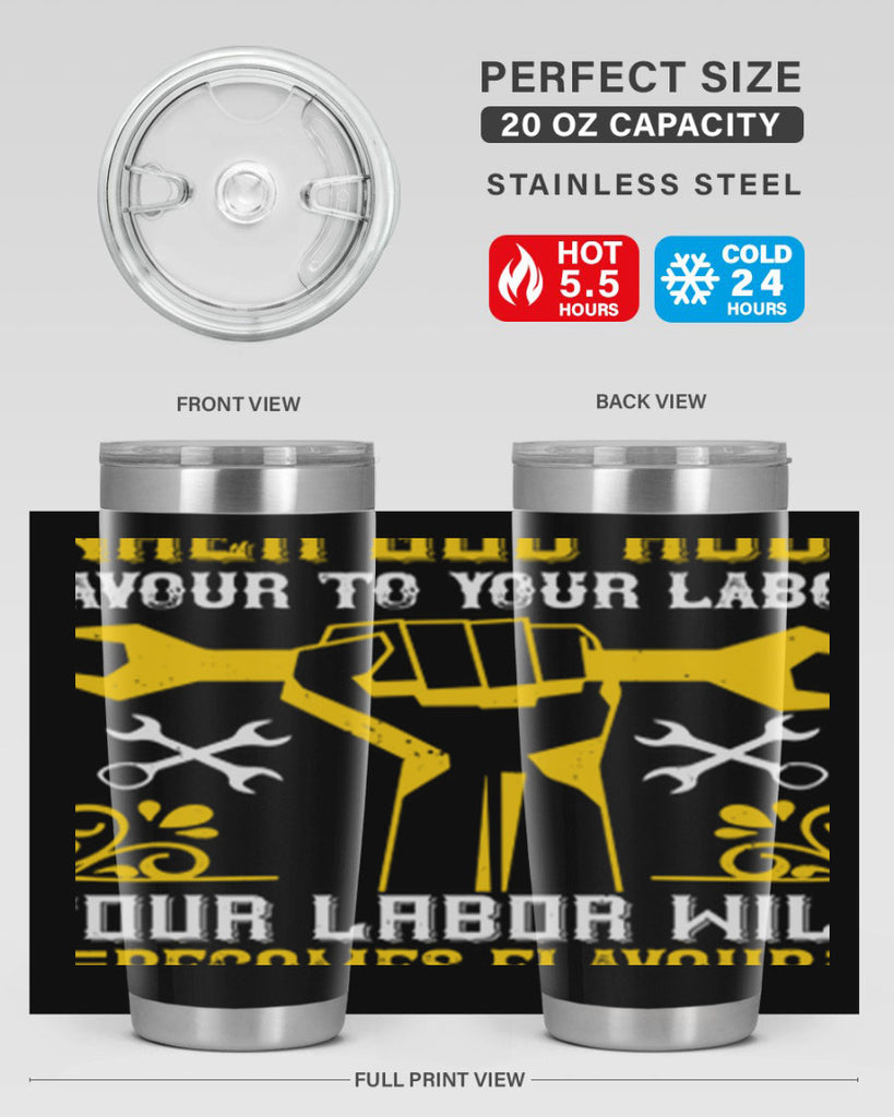 when god adds favour to your labor your labor will becomes flavour 49#- labor day- Tumbler