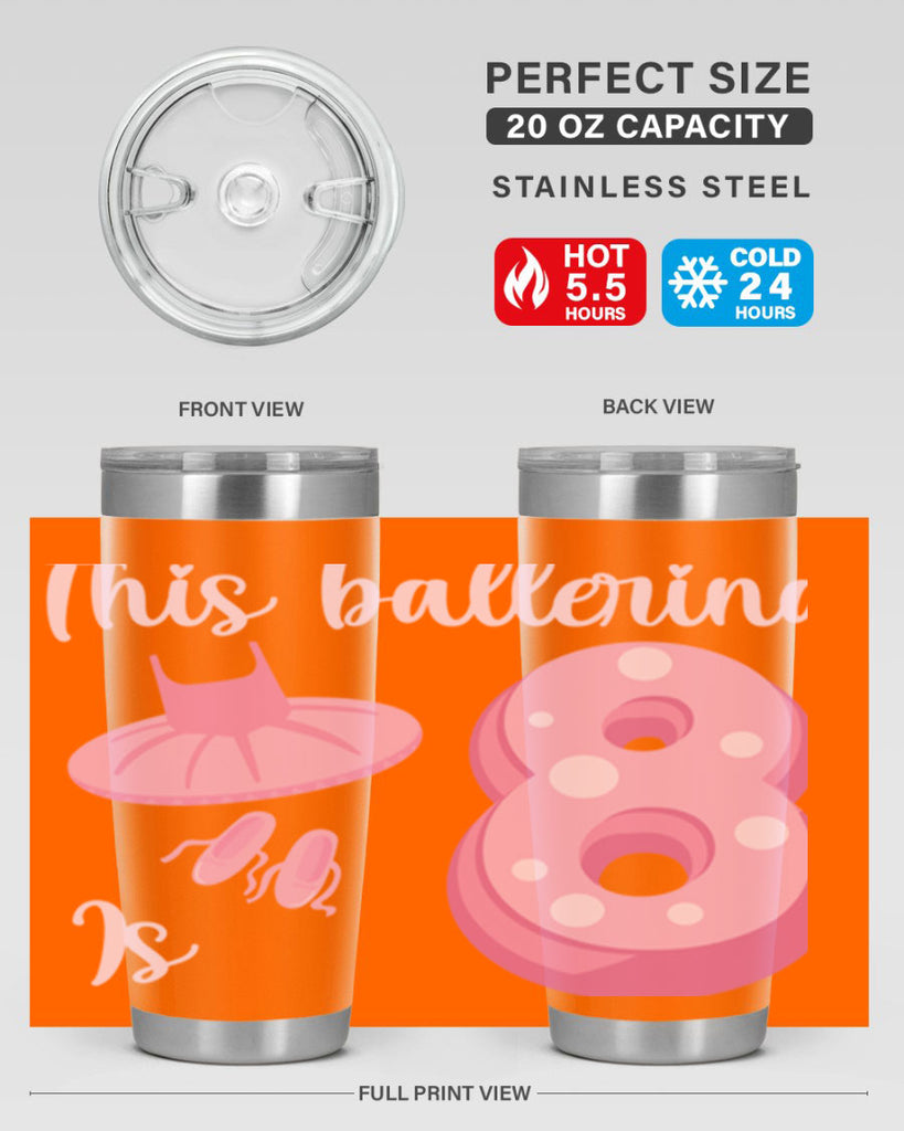 8th Birthday Ballet Dancer Ballerina 2#- ballet- Tumbler