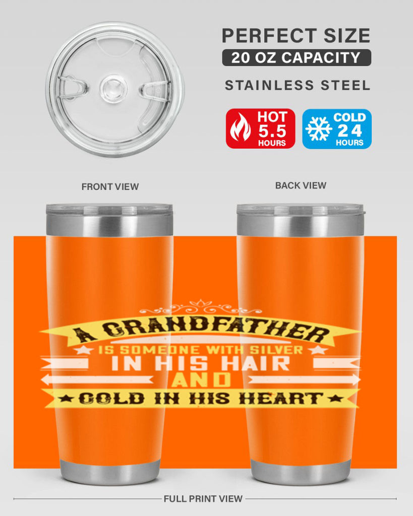 A grandfather is someone with silver 88#- grandpa - papa- Tumbler