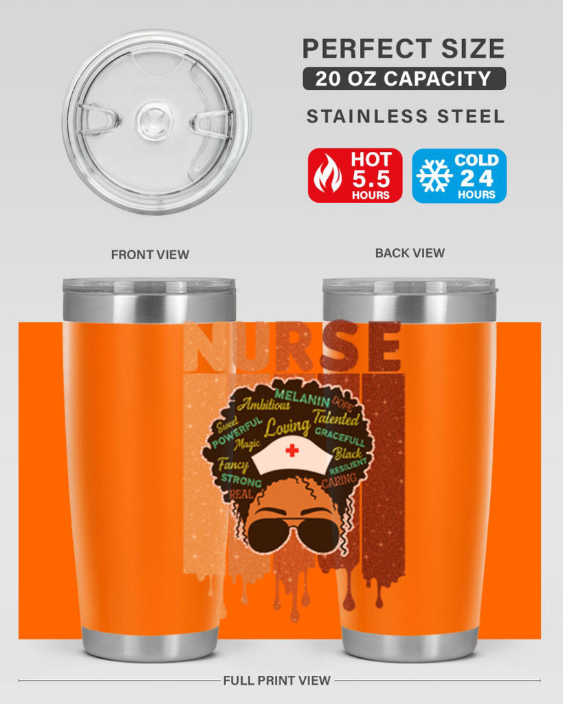 Black Nurse African Melanin Juneteenth 22#- Juneteenth- tumbler