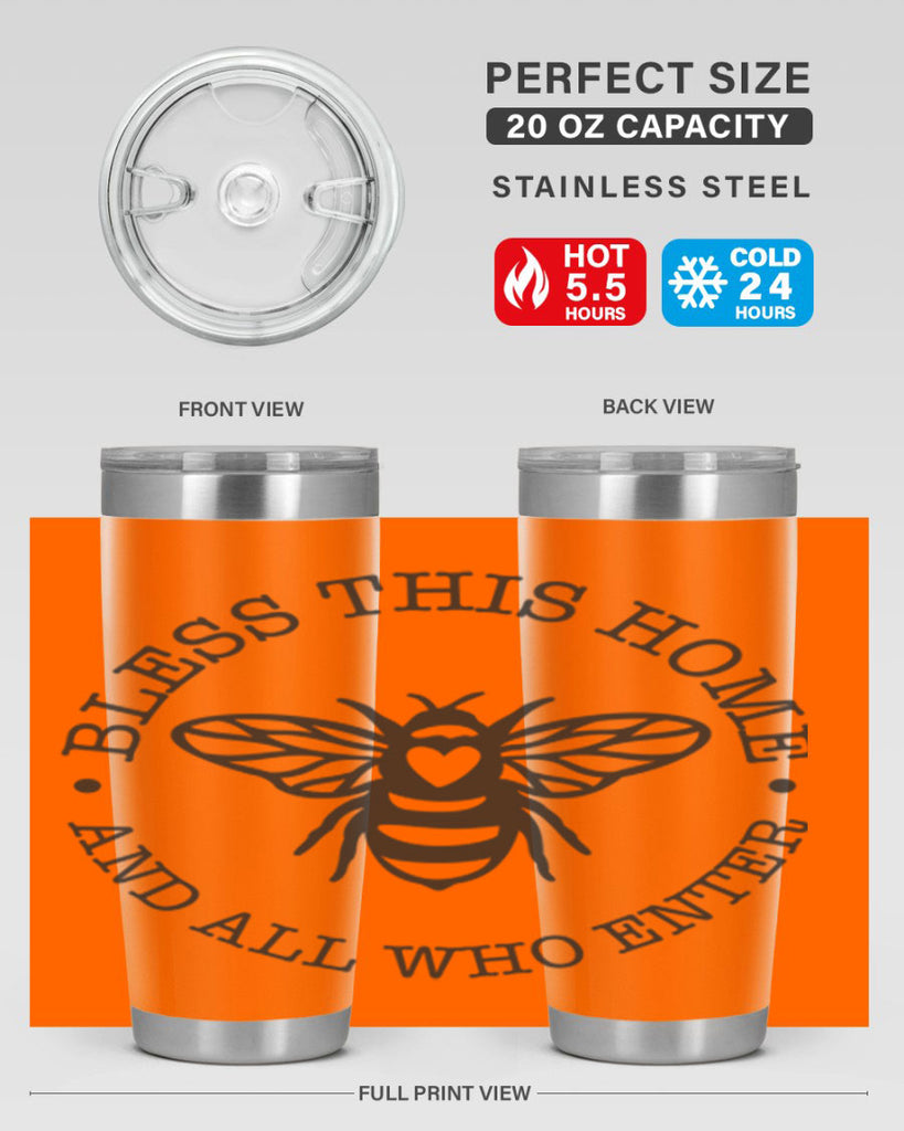 Bless this Home Bee59#- spring- Tumbler