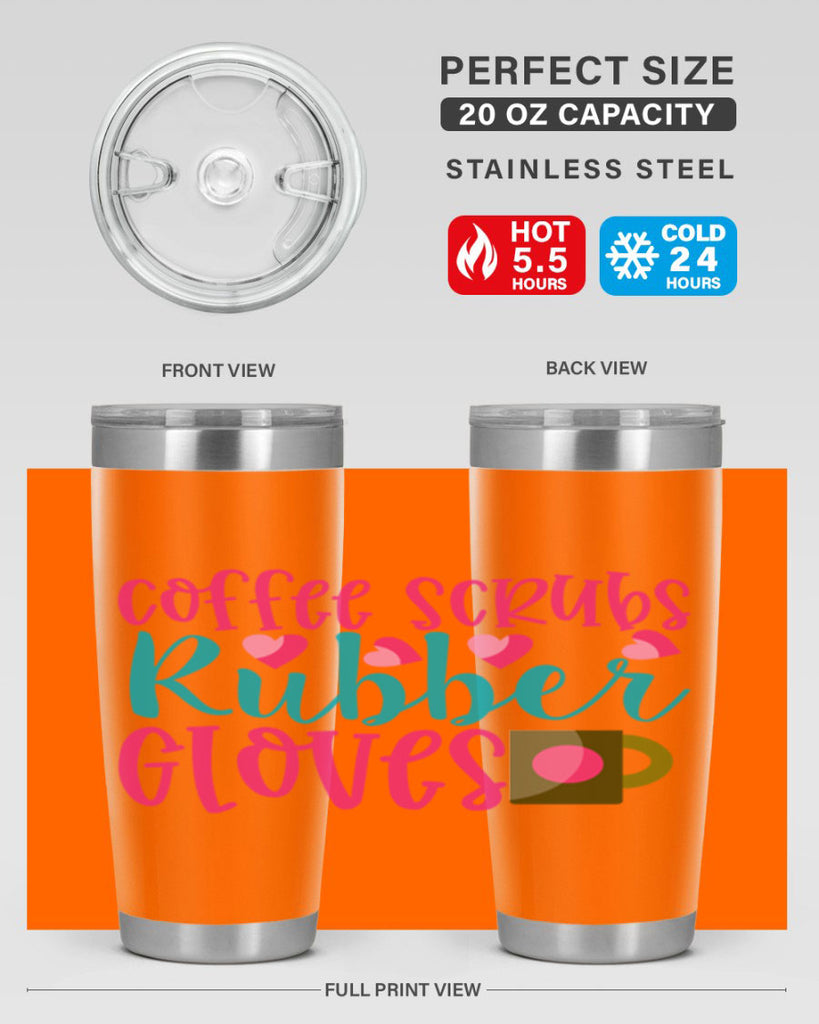 Coffee Scrubs Rubber Gloves Style Style 208#- nurse- tumbler