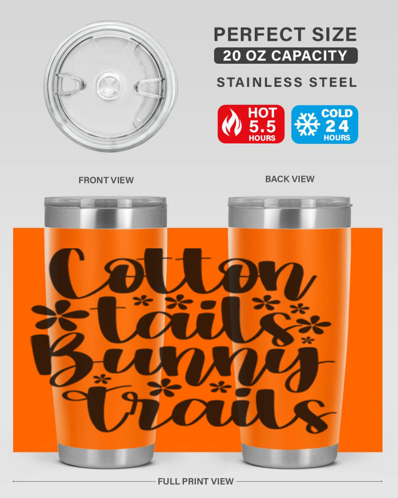 Cotton tails bunny trails  113#- spring- Tumbler
