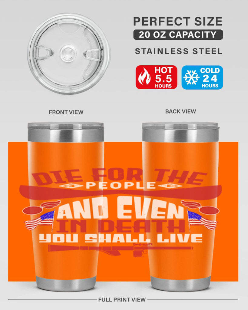 Die for the people and live Style 41#- Fourt Of July- Tumbler