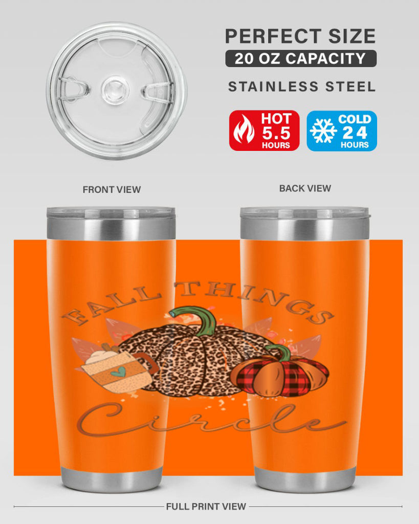 Fall Things Circle 133#- fall- Tumbler