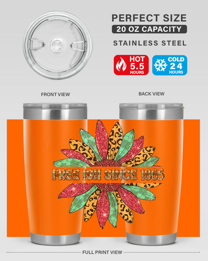 Freeish Since 1865 Sunflower Juneteenth 15#- Juneteenth- tumbler