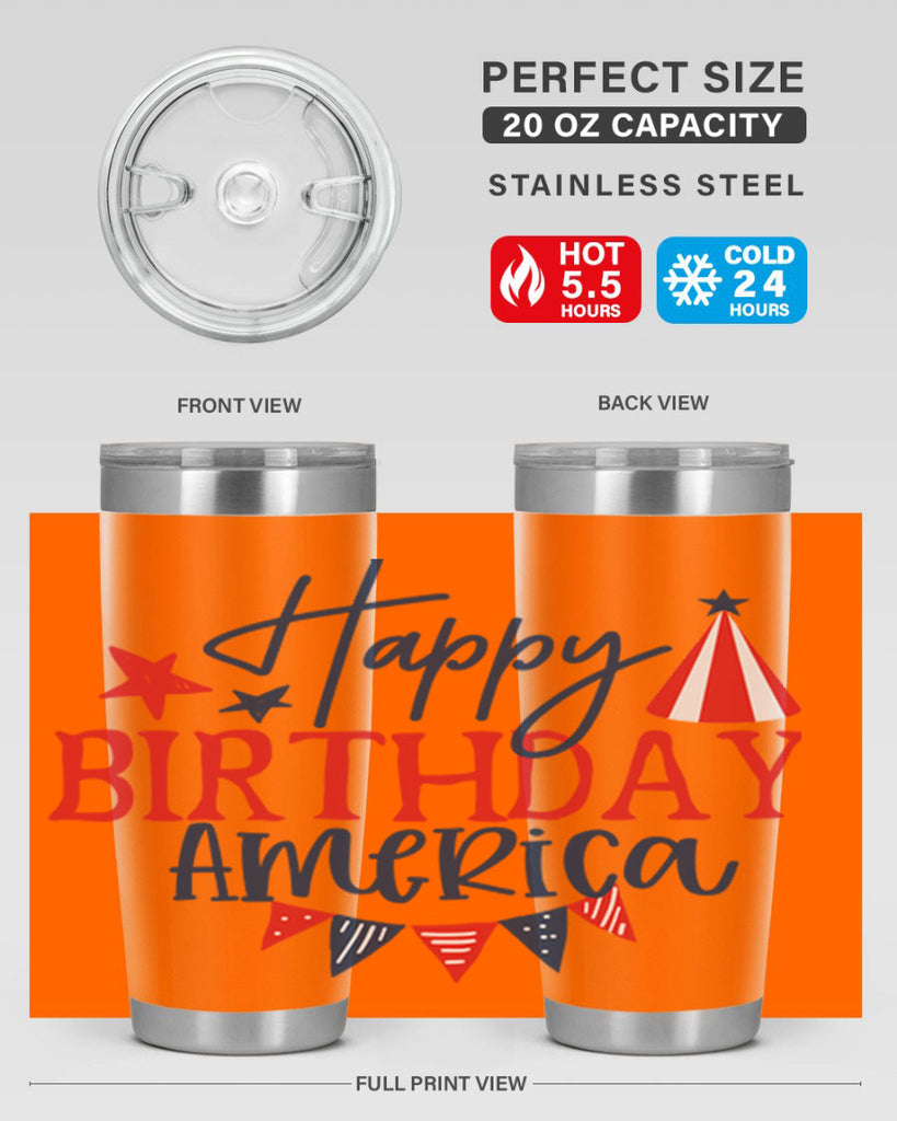 Happy Birthday america Style 30#- Fourt Of July- Tumbler