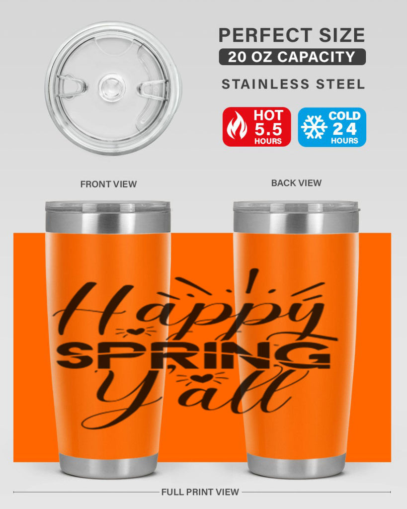 Happy Spring Y'all 165#- spring- Tumbler