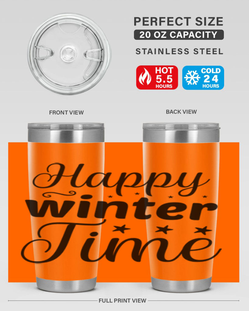 Happy Winter Time 133#- winter- Tumbler
