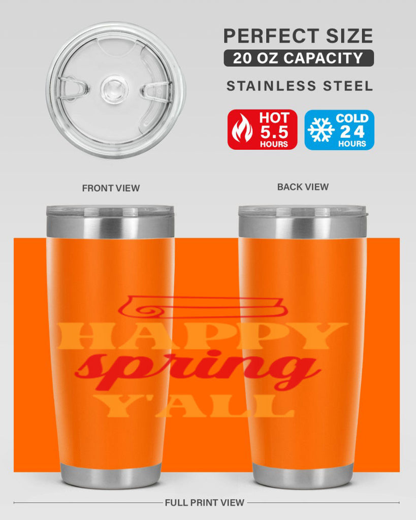 Happy spring y'all 166#- spring- Tumbler