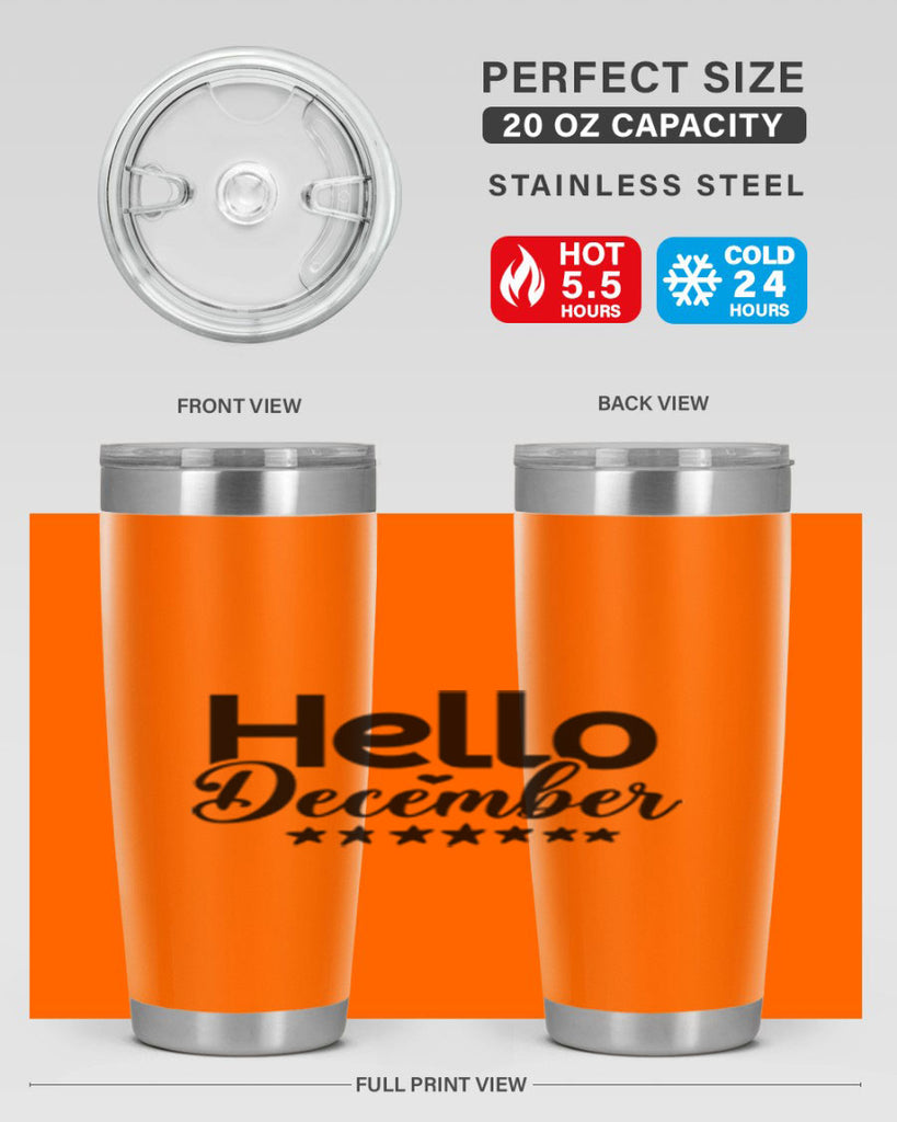 Hello December 156#- winter- Tumbler