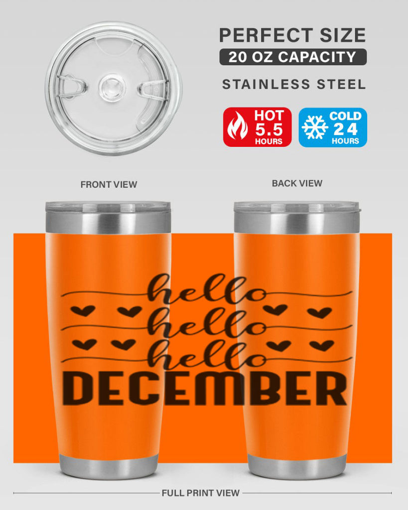 Hello December 157#- winter- Tumbler