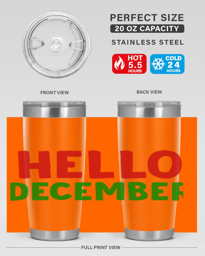 Hello December 158#- winter- Tumbler
