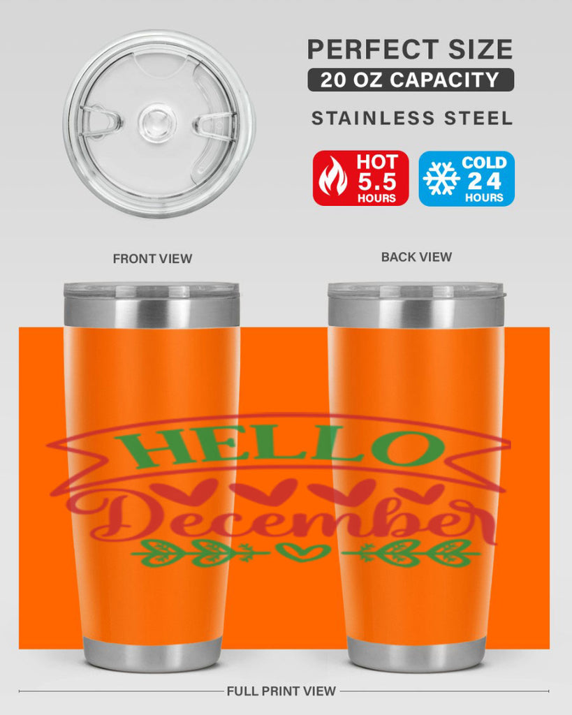 Hello December 159#- winter- Tumbler
