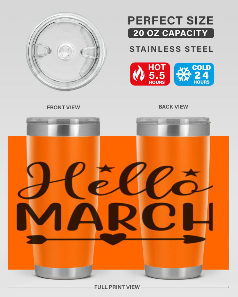 Hello March 184#- spring- Tumbler