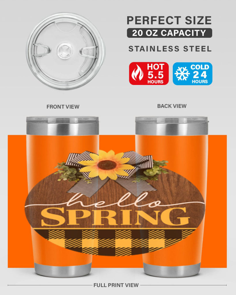 Hello Spring plaid Mockup 204#- spring- Tumbler
