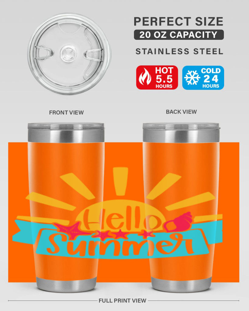 Hello Summer Style 38#- summer- Tumbler