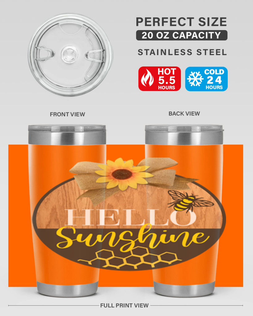 Hello Sunshine and bee Mockup215#- spring- Tumbler