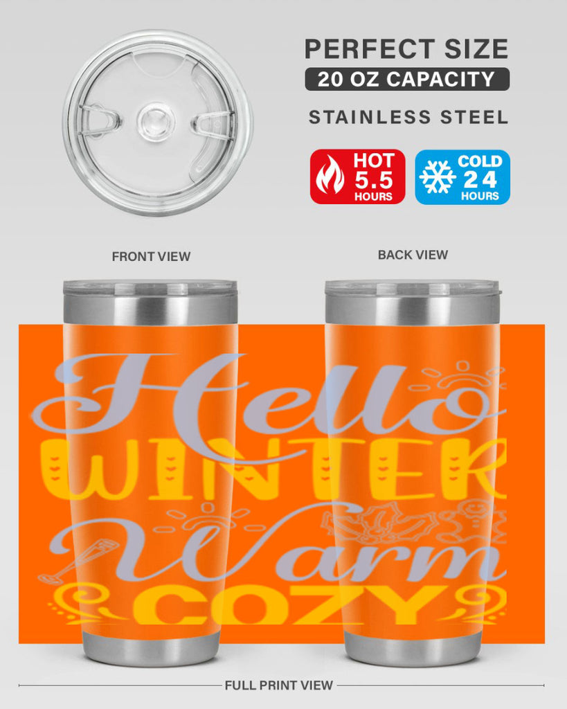 Hello winter warm cozy166#- winter- Tumbler