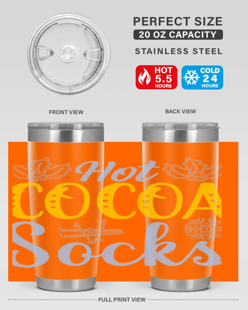 Hot cocoa socks211#- winter- Tumbler