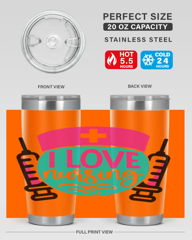 I Love Nursing Style Style 172#- nurse- tumbler