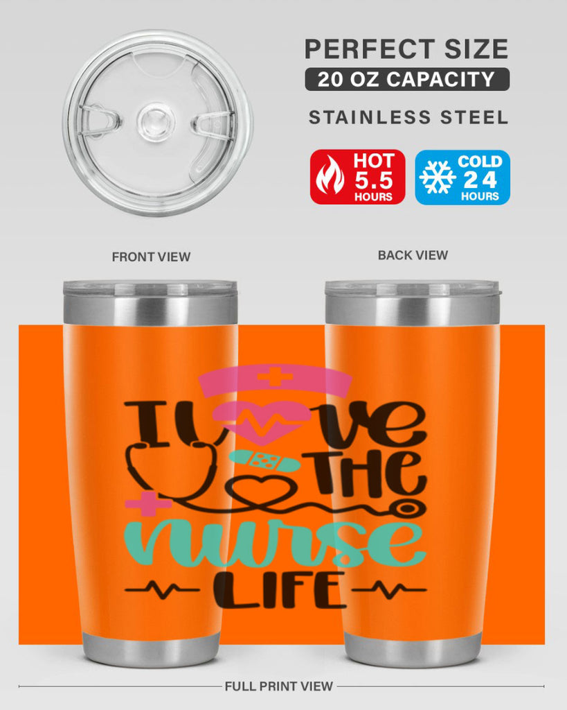 I Love The Nurse Life Style Style 169#- nurse- tumbler