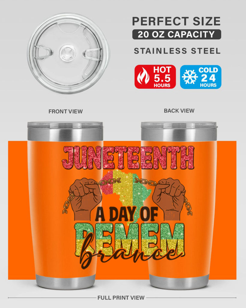 Juneteenth A Day Of Remembrance Png 9#- Juneteenth- tumbler