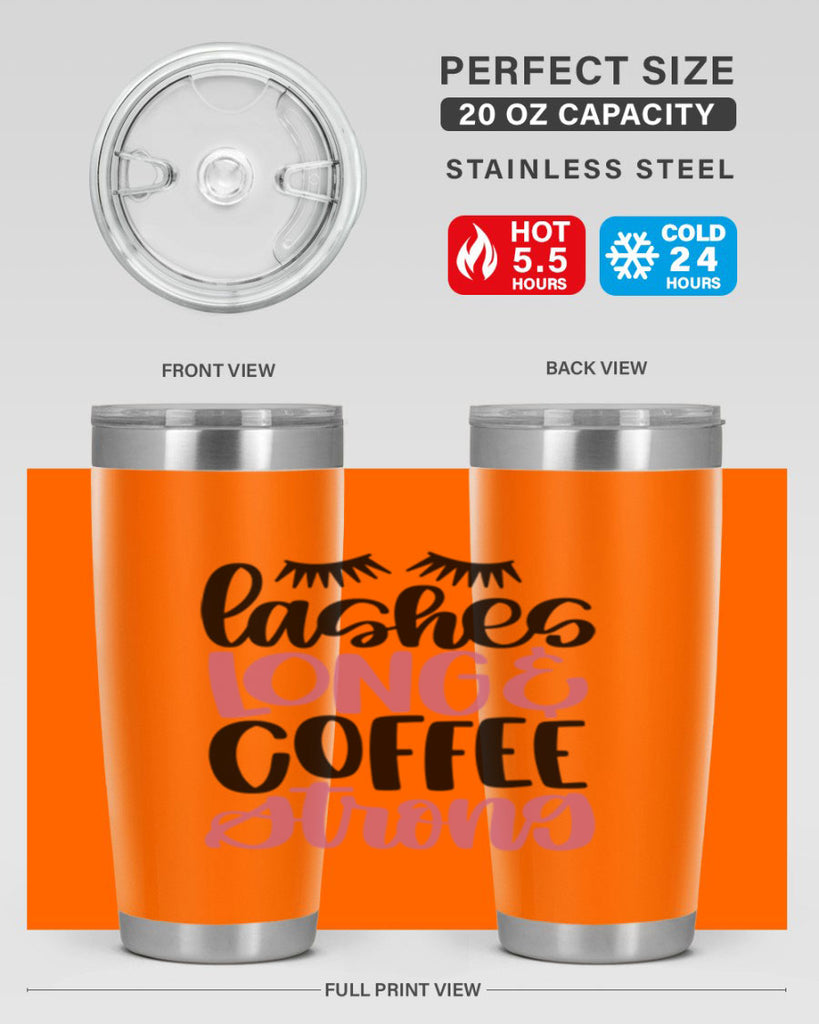 Lashes Long Coffee Strong Style 67#- make up- Tumbler