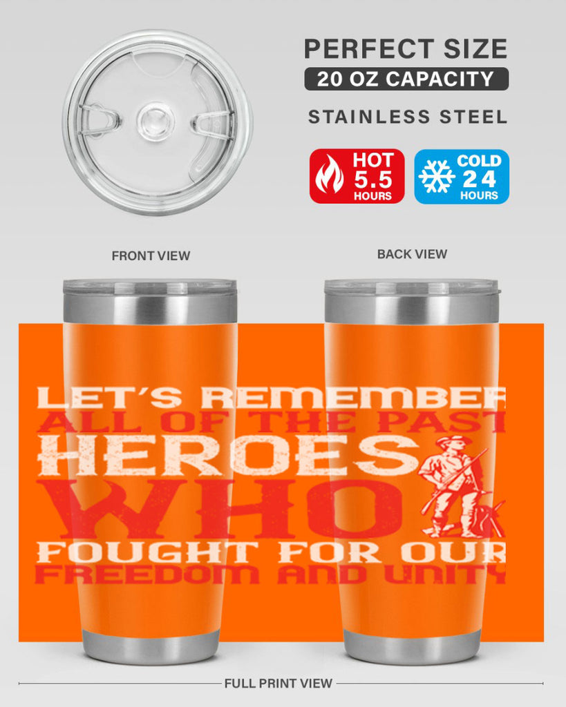 Let’s remember all of the past heroes who fought for our freedom and unity Style 127#- Fourt Of July- Tumbler