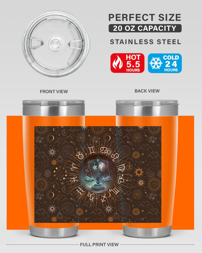 Libra Straight 317#- zodiac- Tumbler