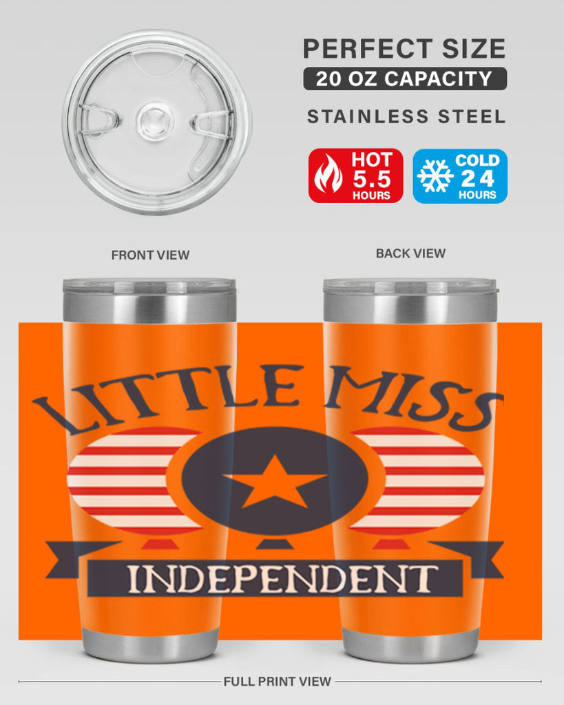 Little miss independent Style 80#- Fourt Of July- Tumbler