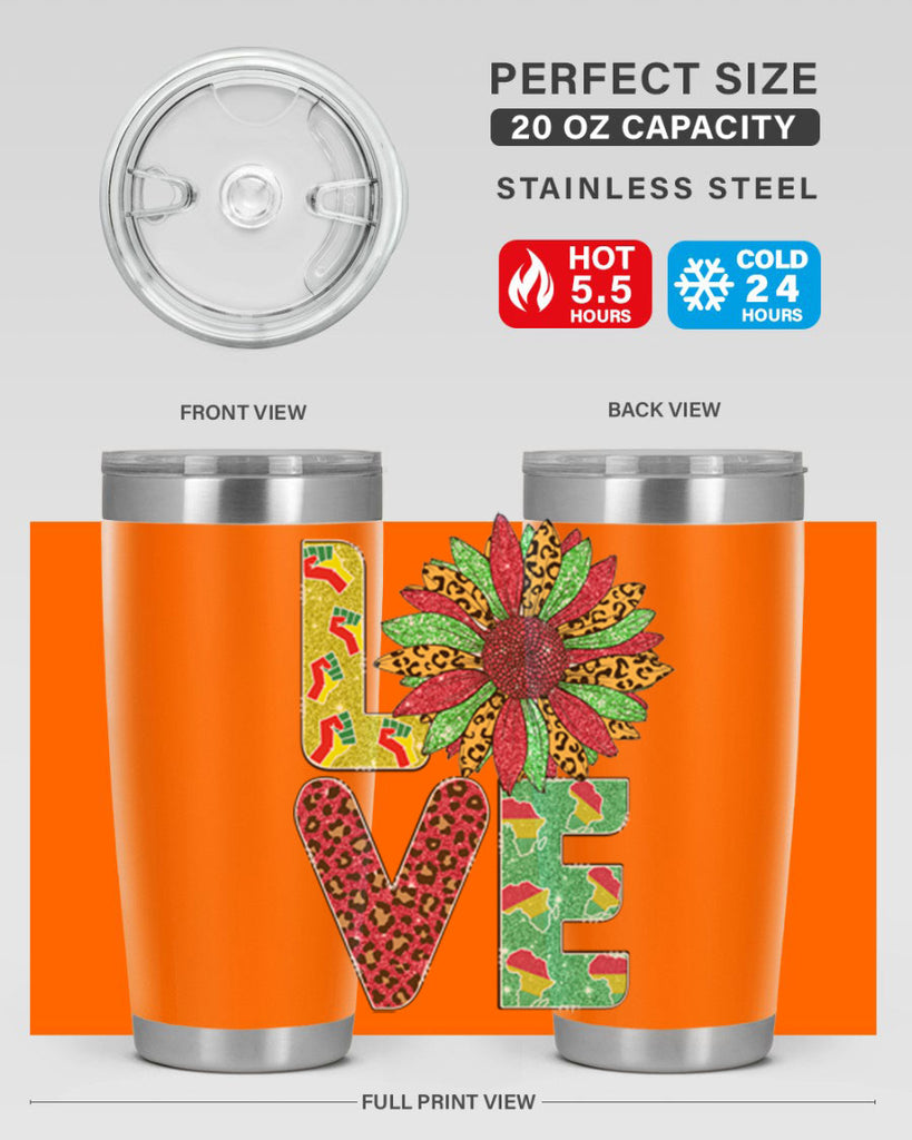 Love Juneteenth Day Fist Sunflower Png 7#- Juneteenth- tumbler