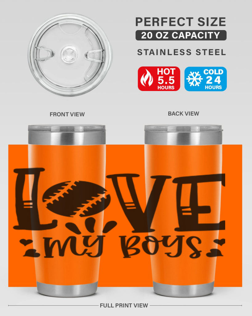 Love My Boys 2053#- baseball- Tumbler
