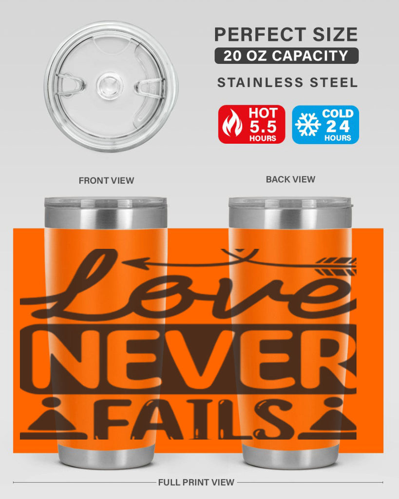 Love never fails 317#- winter- Tumbler