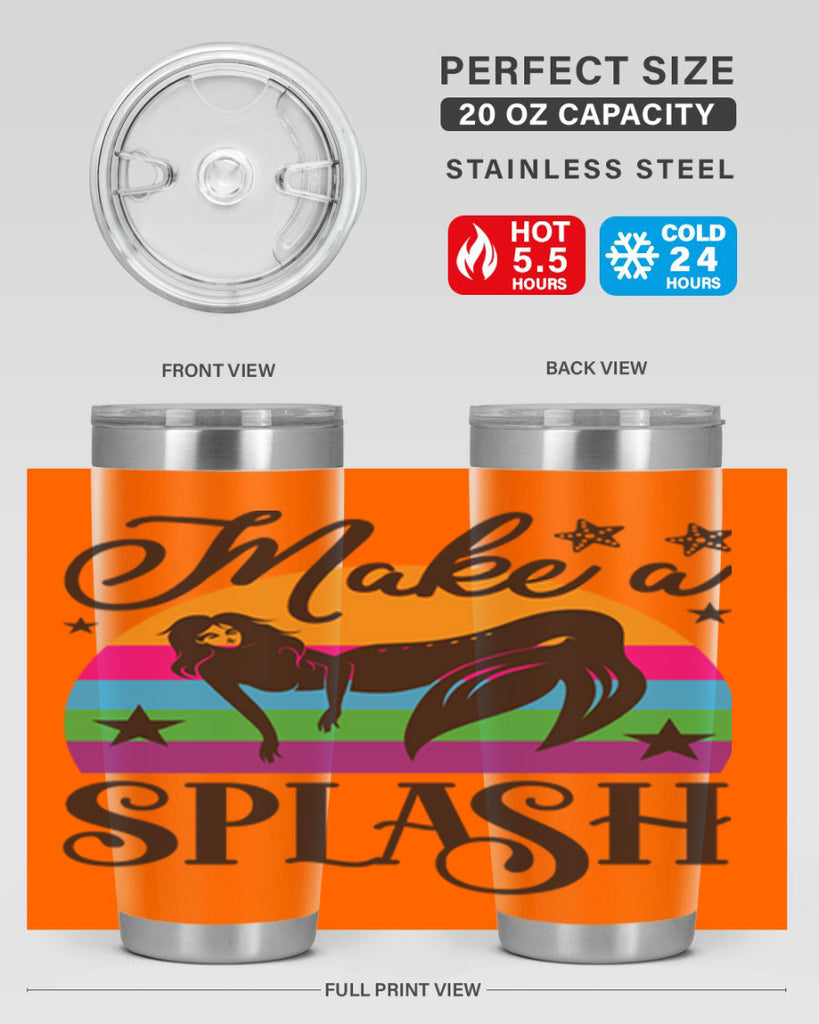 Make a splash 313#- mermaid- Tumbler