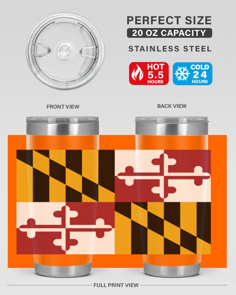 Maryland 32#- Us Flags- Tumbler