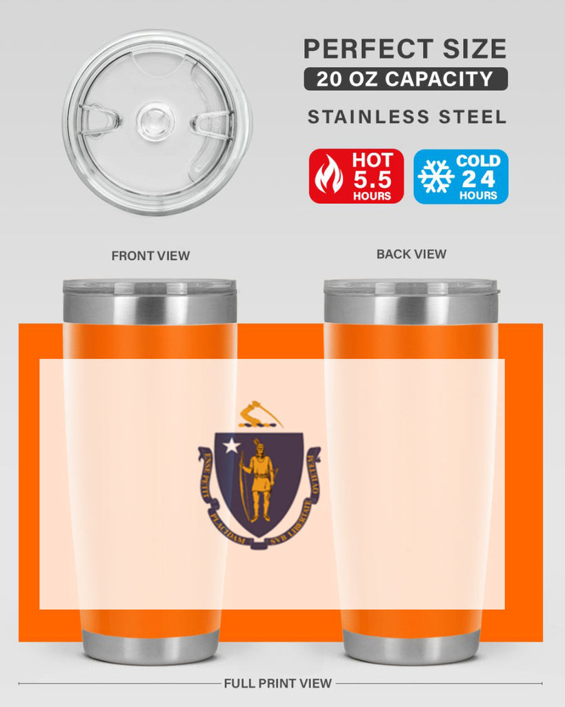 Massachusetts 31#- Us Flags- Tumbler