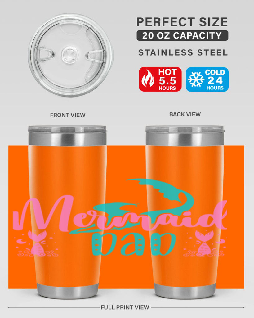 Mermaid Dad 356#- mermaid- Tumbler