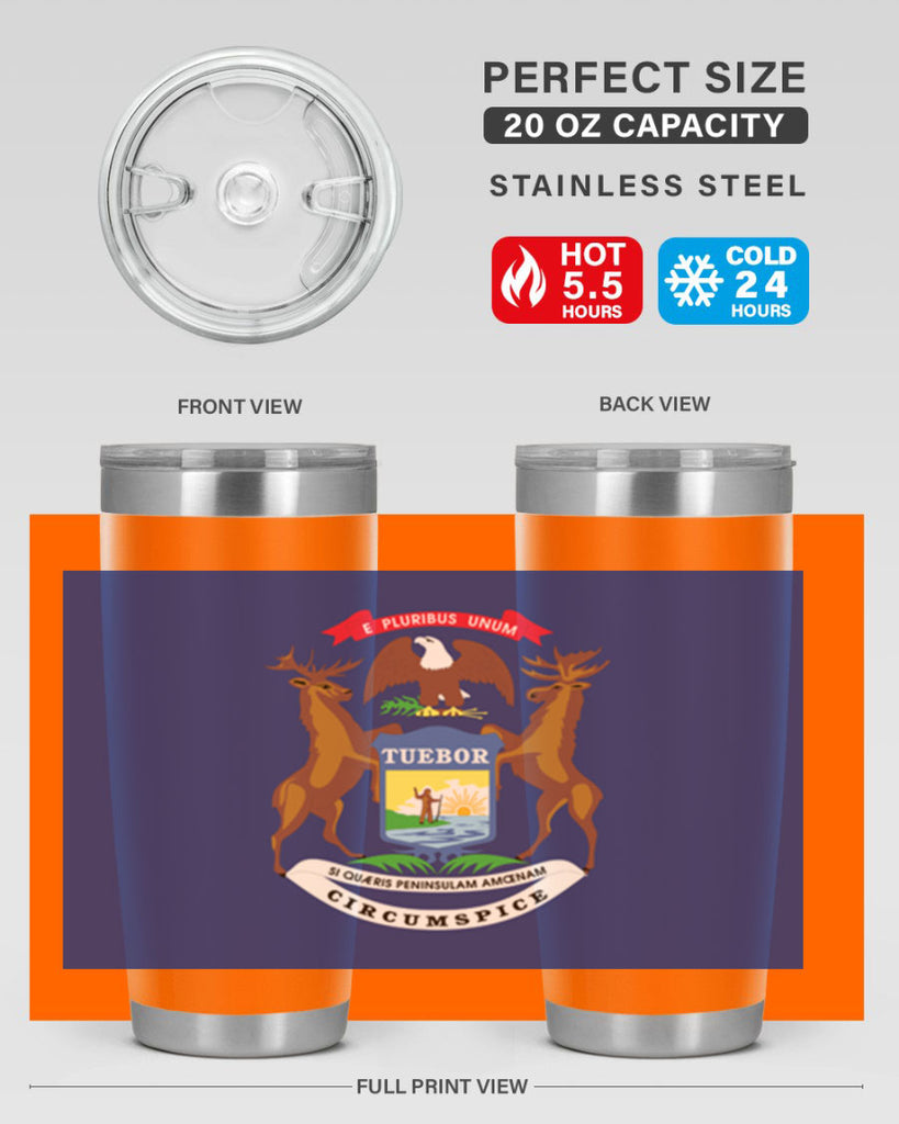 Michigan 30#- Us Flags- Tumbler