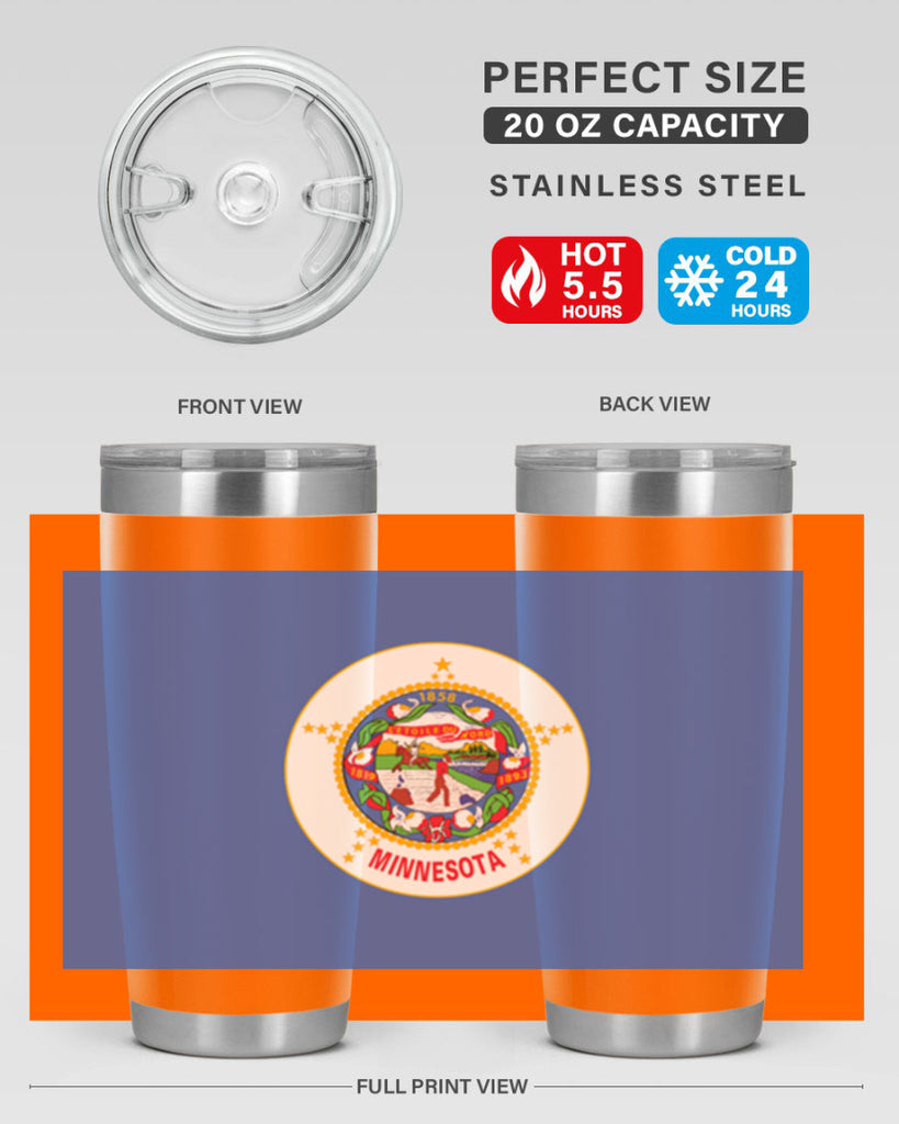 Minnesota 29#- Us Flags- Tumbler