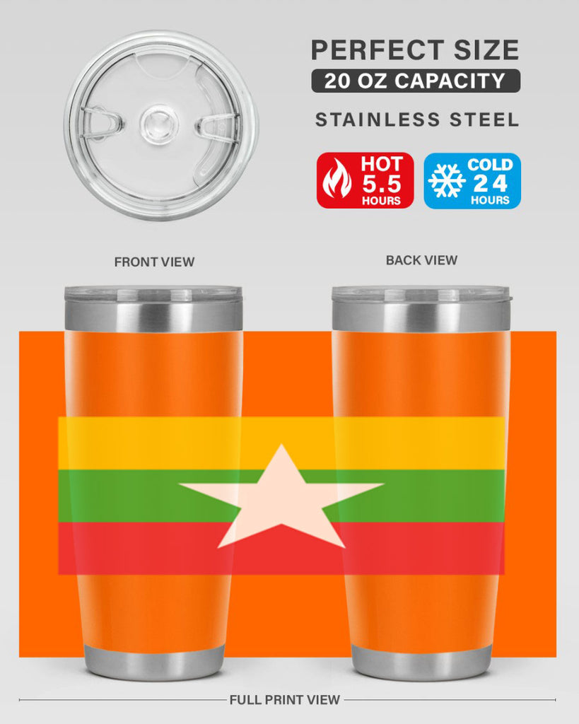 Myanmar 79#- world flags- Tumbler
