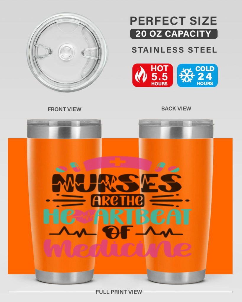 Nurses Are The Heartbeat Style Style 90#- nurse- tumbler